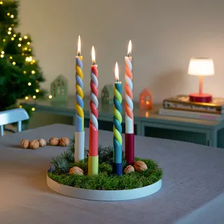 REMEMBER Stabkerzen 3er Set "Vienna" 26cm hoch aus veganem Stearinwachs