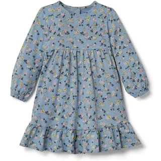 Tchibo - Baby-Jerseykleid - Mädchen - Gr. 86/92 - hellblau/geblümt