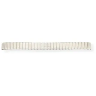 JuwelmaLux Uhrenarmband JuwelmaLux Uhrband JL28-09-0049 Edelstahl Zugband Überlänge 14 mm silberfarben