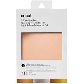 Cricut cricutTM Metallic Sampler Transferfolien für Schneideplotter farbsortiert 10,1 x 15,2 cm, 24 St.