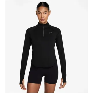 Nike Tempo Dri-FIT 1/2-Zip Laufshirt Damen 010 - black/reflective silv S