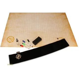 enhance gaming ENHANCE Tabletop RPG Grid Mat Campaign Kit Parchment