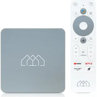 AB Homatics Box HD Android TV Mediaplayer Grau (Full HD, 5GHz WiFi, Bluetooth, Sprachfernbedienung)