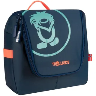 TROLLKIDS Kinder Kulturbeutel Wash Bag, Marine/Glühendes Orange/Dunkeltürkis, 5L