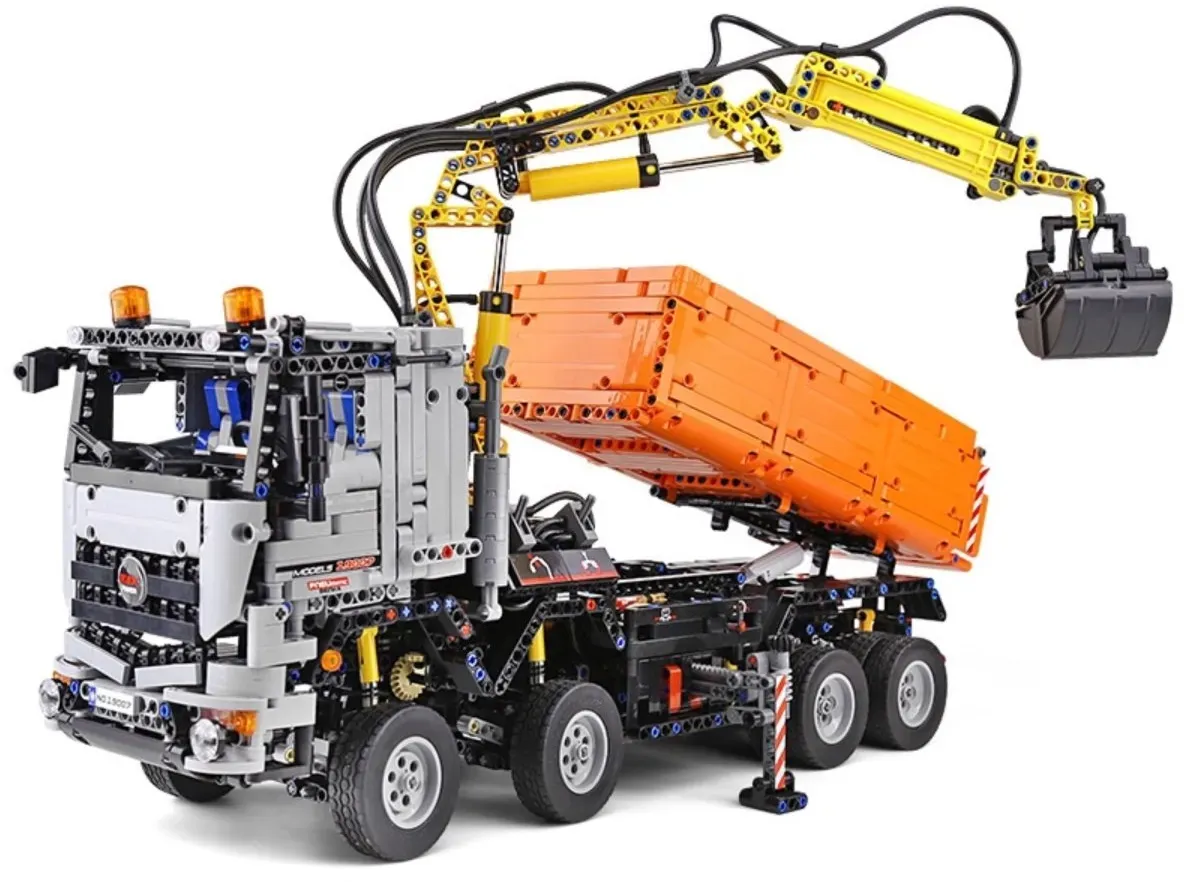 LKW mit Kran Motorisiert - Mould King 19007