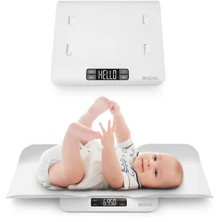 BAGAIL Babywaage mit Sicherer und Bequemer Wiegefläche, Mehrere Wiegemodi, Kann Auch Als Kleinkindwaage, Haustierwaage, Digitale Kinderwaage bis 30Kg