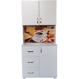 Hti-Living Küchenbuffet 3 Schubladen Blanca Bistro