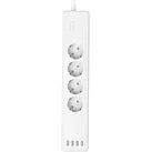 Hama Wlan-Steckdosenleiste 4-Fach mit 4 USB-Buchsen Weiß