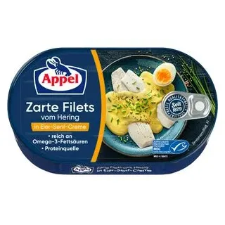 Appel zarte Heringsfilets in Eier-Senf-Creme, 200G