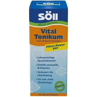 Söll 81356 VitalTonikum, 500 ml - Teichpflegemittel/Wasseraufbereiter mit Vitaminen und Spurenelementen für bessere Selbstreinigungskraft und Vitalität der Fische, optimal für den künstlichen Teich