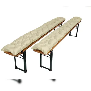 TexDeko Bierbankauflage 170 x 23 cm beige 2-tlg.