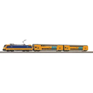 PIKO Start-Set E-Lok Personenzug mit 2 Doppelstockwagen 97939 H0