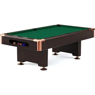 Automaten Hoffmann Billardtisch Club Pro III Dekor Nussbaum EuroSpeed, Grün, 8 ft (Spielfeld grün No Size