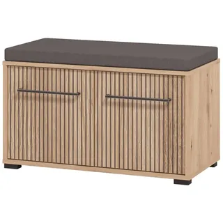 INOSIGN »Landes, Schuhschrank, Schuhregal, Schuhtruhe, Breite 80 cm«, mit Sitzkissen und zwei geschlossenen Fächern, in Artisan eiche), braun