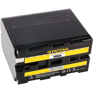 Patona NP-F 970 Lithium-Ionen Akku für Sony NP-F Mount, Kameraakku 6600 mAh, 7,4 V, 48,8 Wh, leistungsstarker Ersatzakku für Camcorder, LED Leuchten und Videokameras