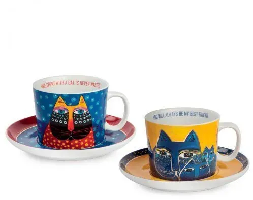 Cappuccinotassen Set Fantastic Felines - Time/Always