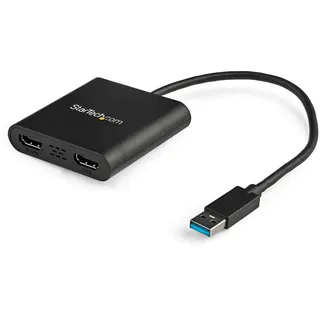 Startech USB32HD2 HDMI Adapter, USB 2x HDMI Monitor Konverter für Windows(macOS/ChromeOS/Linux nicht unterstützt)