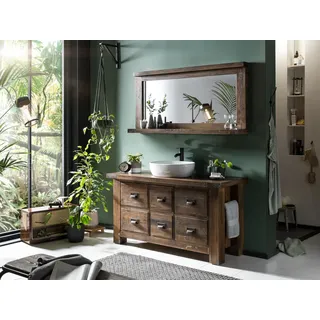 Woodkings Badset Cancun 2tlg. recycelte Pinie - Braun
