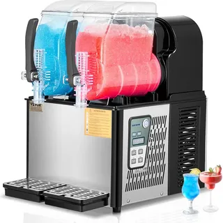 Vevor kommerzielle Slushy-Maschine 4Lx2 Margarita Smoothie Frozen Drink Maker
