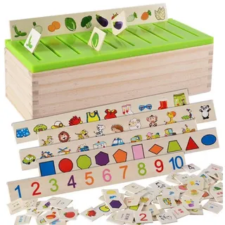 Welikera Lernspielzeug Montessori Holz Steckspiel, Sortierspiel, Kinder Spiele Spielzeug