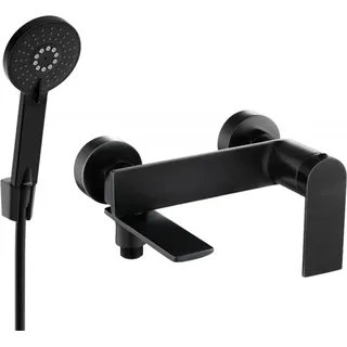 Mexen Zero R40 Wannenbatterie mit Brausegarnitur, Schwarz - 7113R40-70