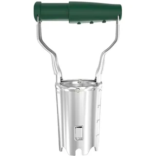 FLORA GUARD Blumenzwiebelpflanzer,Zwiebelpflanzer mit Auslöseautomatik und Tiefenskala, aus 1.5mm Qualitätsstahl,verfügt über eine galvanische Rostschutzbehandlung auf der Oberfläche, Gartengerät