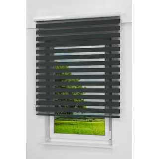 Lysel Outlet Doppelrollo Kassette Anthrazit, (B x H) 40cm x 175cm in grau/anthrazit