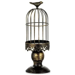 JAWSEU Vintage Kerzenhalter Vogelkäfig Deko, Kerzenleuchter Metall, Dekorativer Aushöhlender Kerzenhalter, Dekoration Kerzenhalter für Hochzeit Wohnzimmer Tischdeko