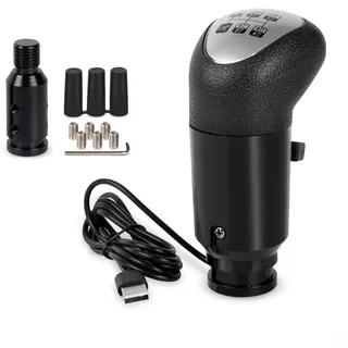 CWOQOCW USB Truck Simulator Gear Shifter Knob, H Pattern Compatible With For Logitech G29 G27 G25 For Racing Games ETS2