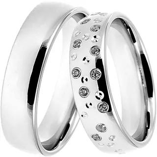 DOOSTI Trauring »Schmuck Geschenk Silber 925 Trauring Ehering Partnerring LIEBE«, Made in Germany - wahlweise mit oder ohne Zirkonia, 51424536-58 silberfarben ohne Zirkonia