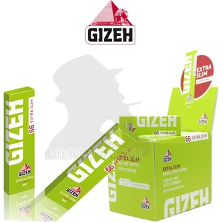 Gizeh Super Fine Extra Slim Zigarettenpapier Cartine 50 Heftchen à 66 Blättchen