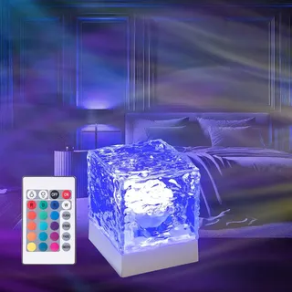 Lunartec LED-Nordlicht-Sternenhimmel-Projektor, RGB, dimmbar, Fernbedienung