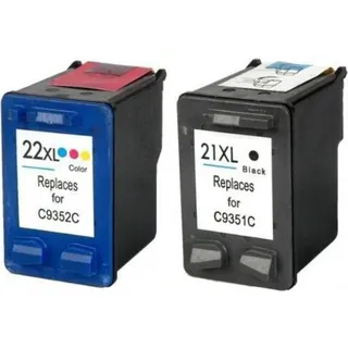 Druckerpatronenset kompatibel mit HP 21 XL + HP 22 XL - HP C9351AE + HP C9352AE