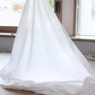 TOLKO 50cm weißer Baumwollstoff Meterware | leichter Baumwoll-Nesselstoff uni Kleiderstoff Dekostoff | Baumwolle Meterware 100cm breit | Vorhangstoff Bezugsstoff Webstoff zum Nähen und Basteln (Weiß)