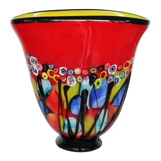 Aubaho Dekoobjekt Glasvase Vase Glas im Murano Antik Stil 28cm