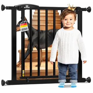 Kidiz KIDIZ® Schutzgitter für Treppen Tür, Auto Close Kindertreppengitter ohne Bohren 90° Stop, Absperr Türschutzgitter, schwenkbare Trennwand, Treppenschutzgitter, Klemmen
