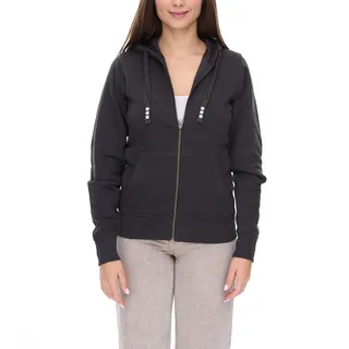 Elevate Arora Damen Sweat-Jacke mit Kapuze 300 g/m2 schlichte Baumwoll-Jacke Pullover 3821295 Dunkelgrau - XS