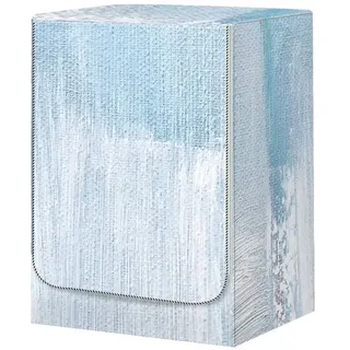 Odot Waschmaschinenabdeckung Staubdicht Wasserdichter Sonnenschutz für Frontlader-Waschmaschine Staubdichte Abdeckung Tumble Waschmaschine Trocknerschutz (M-Kapazität 8~10 kg,Graffiti-Blau)