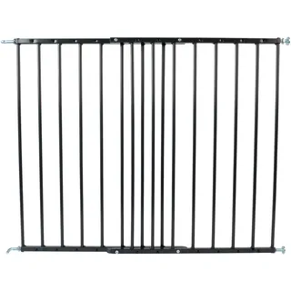 DOLLE Treppenschutzgitter ohne Stolperkante, Metall schwarz, Breite 62,5-106,8 cm, mit Einhand- Sicherheitsverschluss