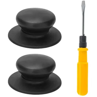 2 Stück Topfdeckelgriff Topfdeckelknopf Topfgriffe Deckelknopf Universal Topfdeckelknöpfe Topfdeckel Griff Ersatzknöpfe Griff mit Schraubenzubehör, Schraubendreher