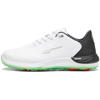 Puma Herren Phantomcat Nitro + Golf Shoe, White Black-Fluro Green PES, 48.5 EU
