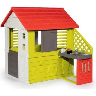 Smoby Spielhaus Natur Haus mit Sommerküche 810713
