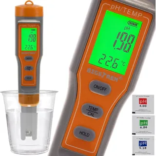 Digitaler Wassertester ph-Wert Kalibrierung ATC-Funktion Pflanzen Aquarium Pool Koi Teich 23534