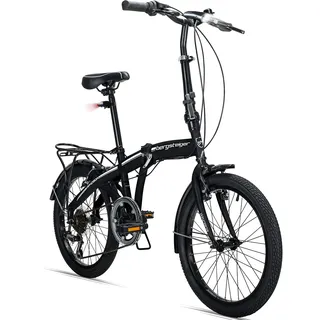 Bergsteiger Windsor 20 Zoll Faltrad, Klapprad, 6 Gang-Schaltung, LED Batterie-Licht, Quick-Fold-System, Klappfahrrad