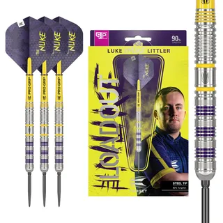Target Darts Luke Littler Loadout Steel Tip Swiss Point Darts, 90% Tungsten Dart, 24G | Steel Tip Dart Set, Player Edition Swiss Points Dart-Sets mit Werkzeug, Pro Grip Shafts & No.2 Flights