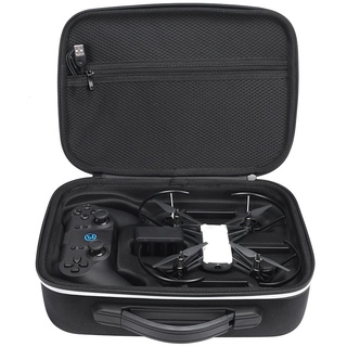 XBERSTAR PU EVA Travel Carry Bag Protect Storage Case for DJI RYZE Tello & for GameSir T1d Remote Control, Schwarz , Kompakt