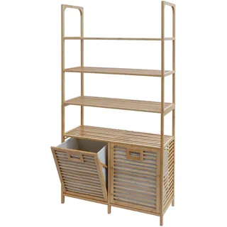 MCW Badezimmerschrank N83-R 81 x 168 x 33 cm Bambus