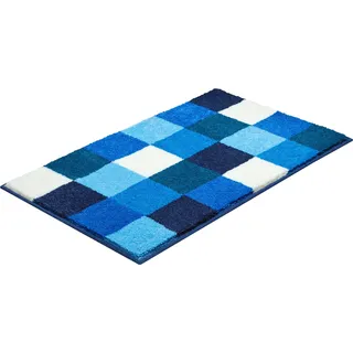 GRUND Badteppich 100% Polyacryl, ultra soft, rutschfest, ÖKO-TEX-zertifiziert, 5 Jahre Garantie, BONA, Badematte 70x120 cm, blau