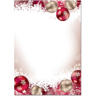 Sigel DP041 Briefpapier Weihnachten "Frozen", A4, 100 Blatt, Weihnachtsbriefpapier aus nachhaltigem Papier für Weihnachtspost, Angebote, Einladung, Menükarte