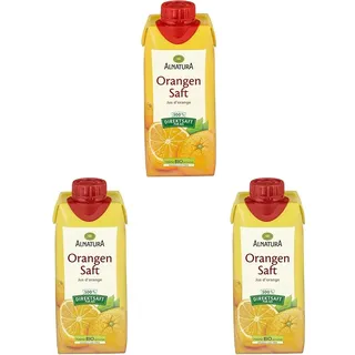Alnatura Bio Orangensaft, 330ml (Packung mit 3)